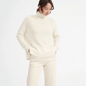 Everlane Cashmere Waffle Turtleneck Sweater - S